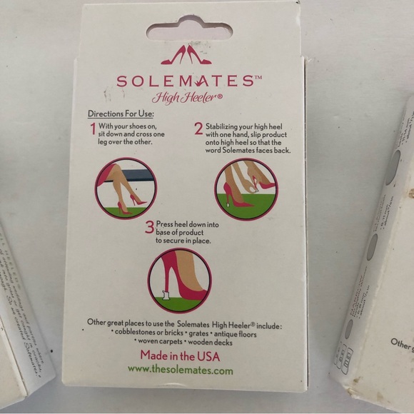 SOLEMATES HIGH HEEL PROTECTORS SET OF 3 NWT - Picture 8 of 16